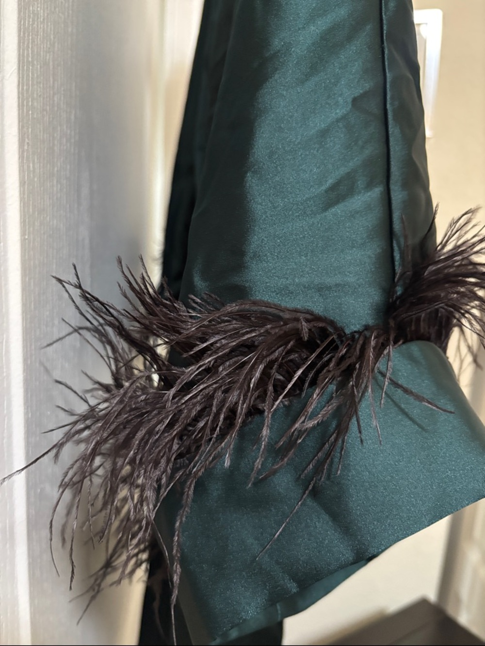 ZARA Short Satin Feather Dress - Picture 11 of 12